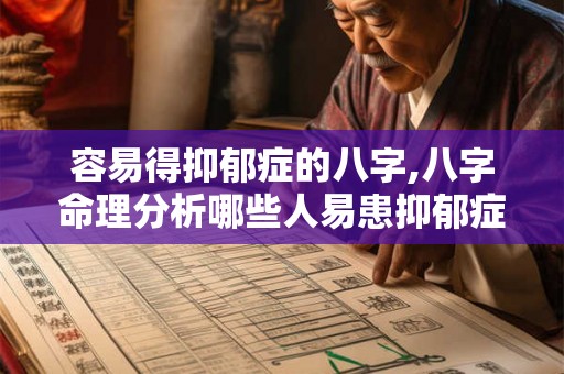 容易得抑郁症的八字,八字命理分析哪些人易患抑郁症