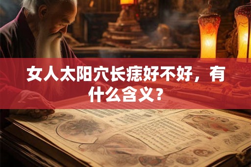 女人太阳穴长痣好不好，有什么含义？