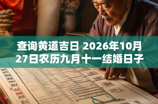 查询黄道吉日 2026年10月27日农历九月十一结婚日子好吗