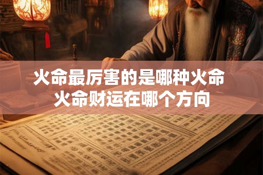 火命最厉害的是哪种火命 火命财运在哪个方向