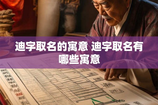 迪字取名的寓意 迪字取名有哪些寓意
