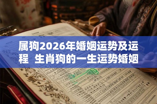 属狗2026年婚姻运势及运程  生肖狗的一生运势婚姻状况