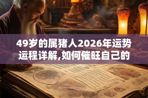 49岁的属猪人2026年运势运程详解,如何催旺自己的运势？