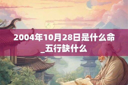 2004年10月28日是什么命_五行缺什么