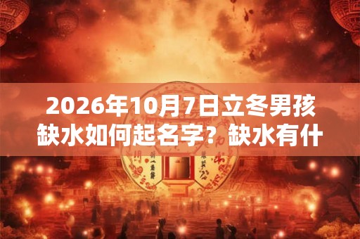 2026年10月7日立冬男孩缺水如何起名字？缺水有什么影响？