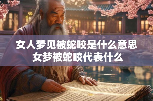 女人梦见被蛇咬是什么意思 女梦被蛇咬代表什么 女人梦见被蛇咬是什么意思 女梦被蛇咬代表什么