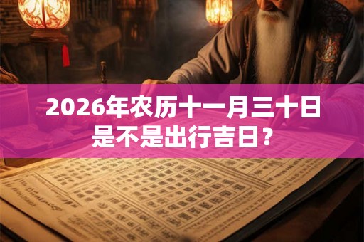 2026年农历十一月三十日是不是出行吉日？