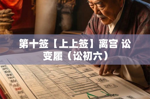 第十签【上上签】离宫 讼变履（讼初六）