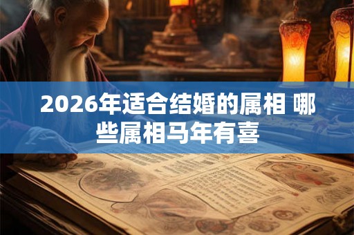 2026年适合结婚的属相 哪些属相马年有喜
