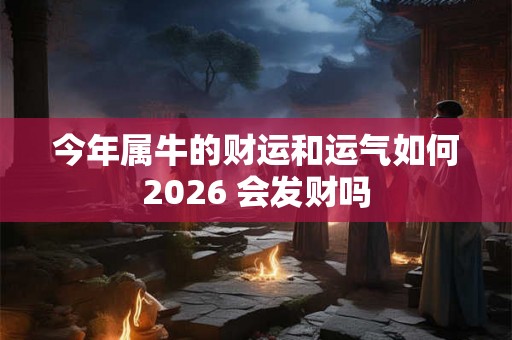 今年属牛的财运和运气如何2026 会发财吗