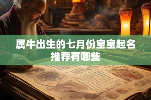 属牛出生的七月份宝宝起名推荐有哪些