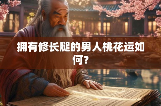 拥有修长腿的男人桃花运如何？
