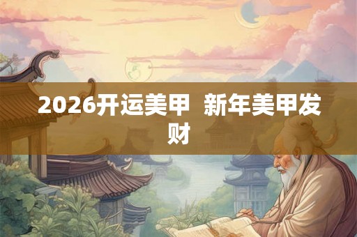 2026开运美甲  新年美甲发财