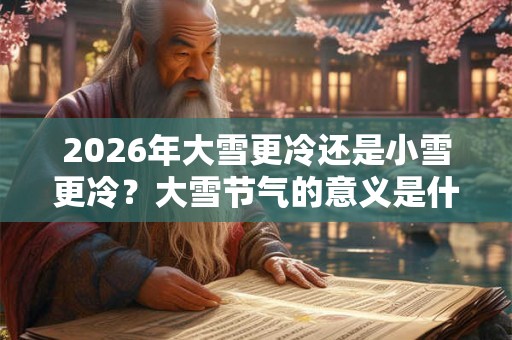 2026年大雪更冷还是小雪更冷？大雪节气的意义是什么？