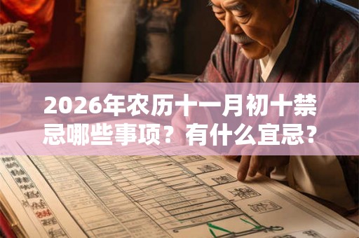 2026年农历十一月初十禁忌哪些事项？有什么宜忌？