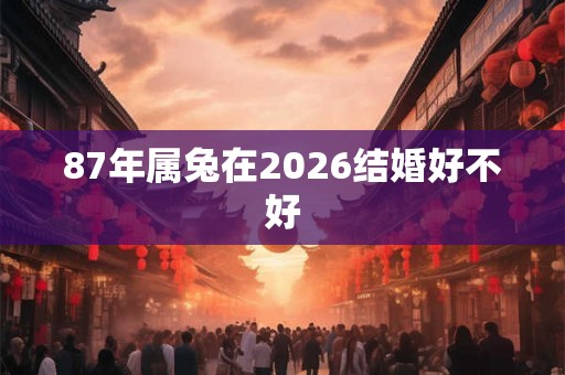 87年属兔在2026结婚好不好