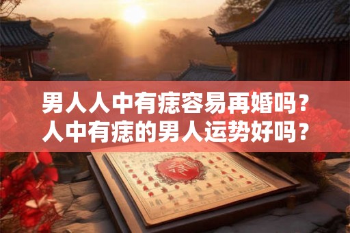 男人人中有痣容易再婚吗？人中有痣的男人运势好吗？