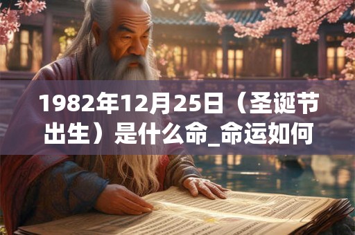 1982年12月25日（圣诞节出生）是什么命_命运如何