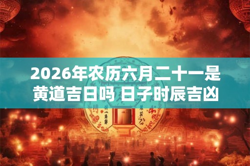 2026年农历六月二十一是黄道吉日吗 日子时辰吉凶