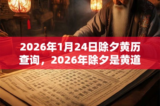 2026年1月24日除夕黄历查询，2026年除夕是黄道吉日吗？