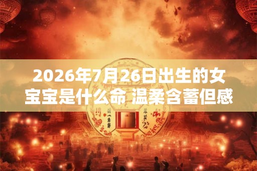 2026年7月26日出生的女宝宝是什么命 温柔含蓄但感情脆弱