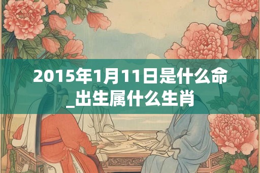 2015年1月11日是什么命_出生属什么生肖