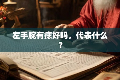 左手腕有痣好吗，代表什么？