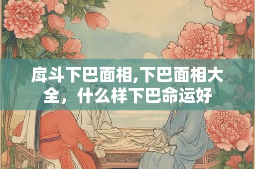 戽斗下巴面相,下巴面相大全，什么样下巴命运好