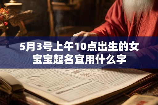 5月3号上午10点出生的女宝宝起名宜用什么字