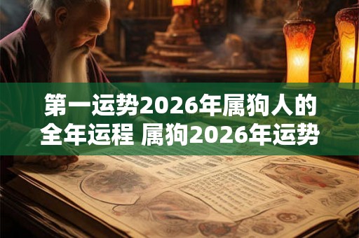 第一运势2026年属狗人的全年运程 属狗2026年运势