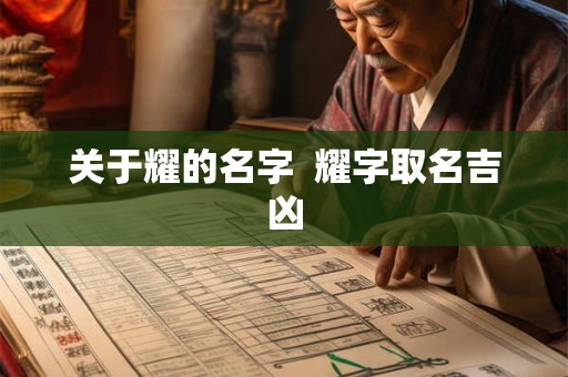 关于耀的名字  耀字取名吉凶