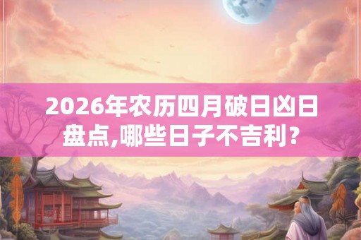 2026年农历四月破日凶日盘点,哪些日子不吉利？