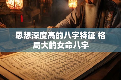 思想深度高的八字特征 格局大的女命八字 思想深度高的八字特征 格局大的女命八字