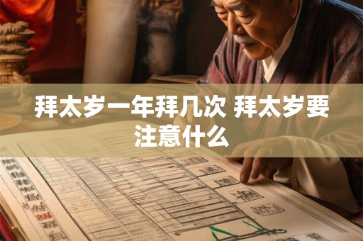 拜太岁一年拜几次 拜太岁要注意什么