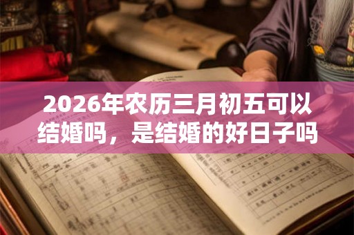 2026年农历三月初五可以结婚吗，是结婚的好日子吗？