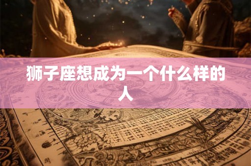 狮子座想成为一个什么样的人