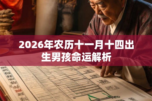2026年农历十一月十四出生男孩命运解析