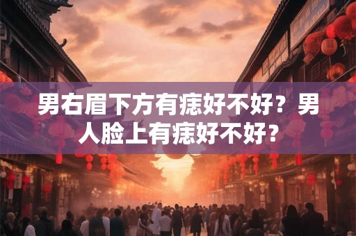男右眉下方有痣好不好?男人脸上有痣好不好? 男右眉下方有痣好不好?男人脸上有痣好不好?