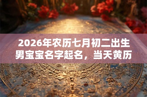 2026年农历七月初二出生男宝宝名字起名，当天黄历怎么样？