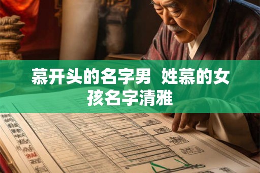 慕开头的名字男  姓慕的女孩名字清雅