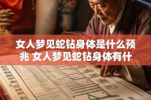 女人梦见蛇钻身体是什么预兆 女人梦见蛇钻身体有什么寓意 女人梦见蛇钻身体是什么预兆 女人梦见蛇钻身体有什么寓意