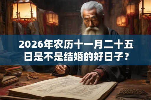 2026年农历十一月二十五日是不是结婚的好日子？
