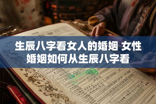 生辰八字看女人的婚姻 女性婚姻如何从生辰八字看