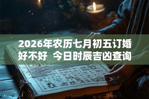 2026年农历七月初五订婚好不好 今日时辰吉凶查询 2026年农历七月初五订婚好不好 今日时辰吉凶查询