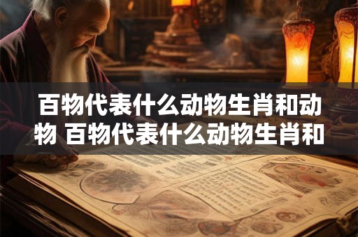 百物代表什么动物生肖和动物 百物代表什么动物生肖和动物有关