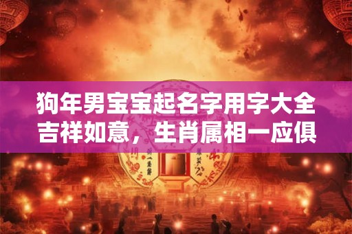 狗年男宝宝起名字用字大全吉祥如意，生肖属相一应俱全！