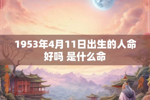 1953年4月11日出生的人命好吗 是什么命
