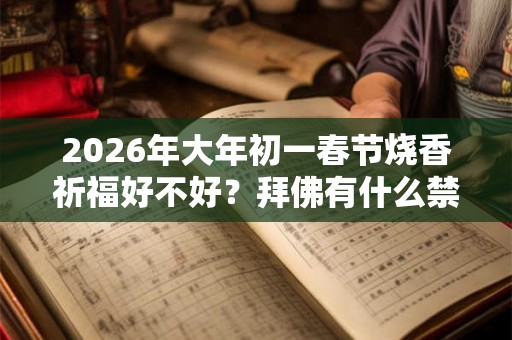 2026年大年初一春节烧香祈福好不好？拜佛有什么禁忌？
