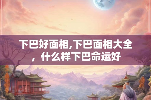 下巴好面相,下巴面相大全，什么样下巴命运好