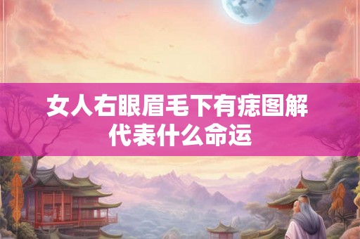 女人右眼眉毛下有痣图解 代表什么命运 女人右眼眉毛下有痣图解 代表什么命运